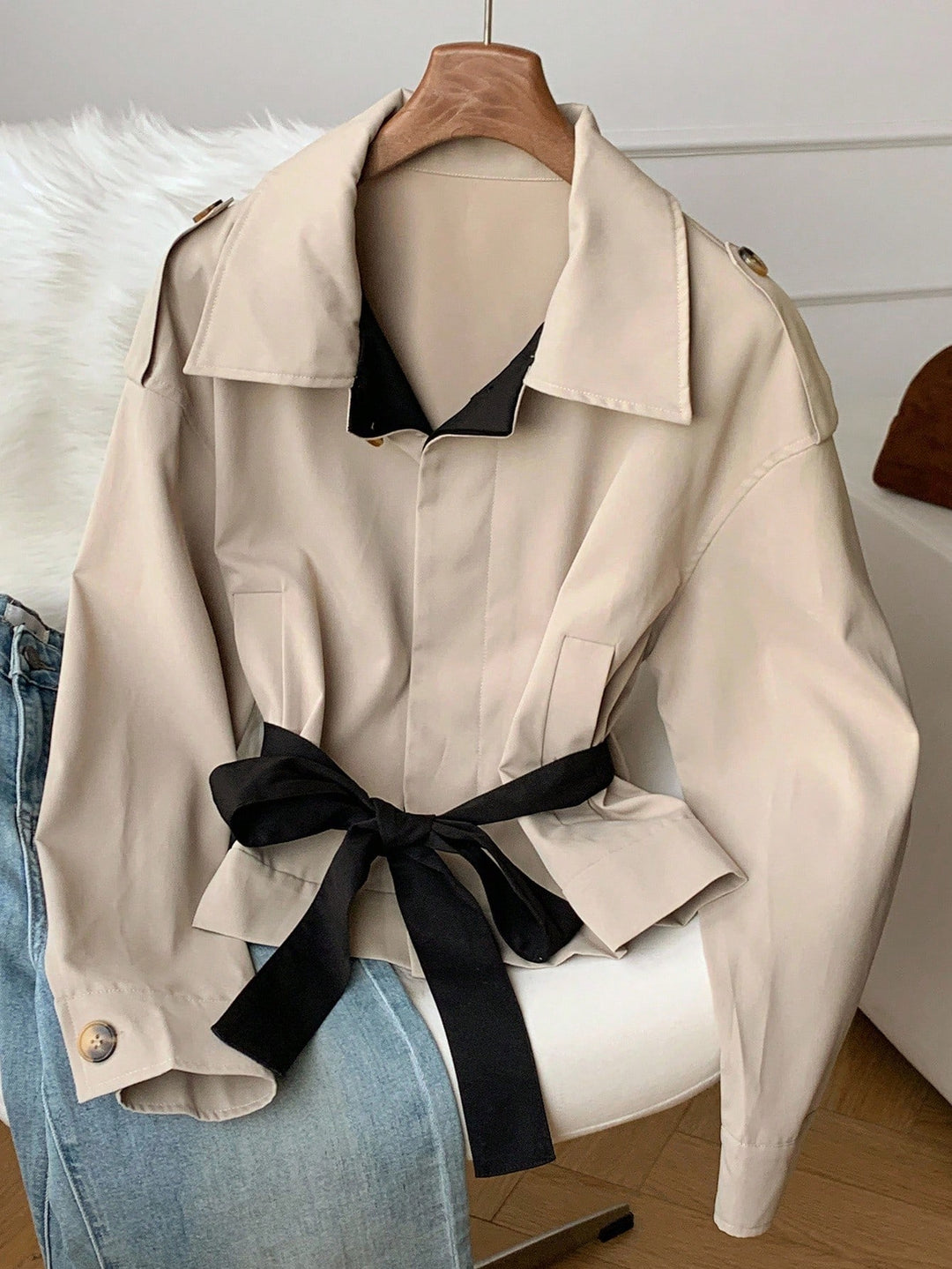 Trench SHEIN, kaki