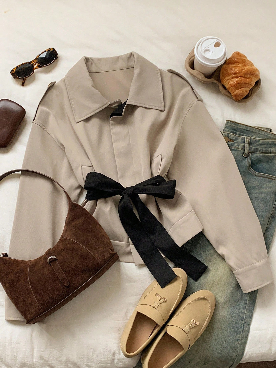 Trench SHEIN, kaki