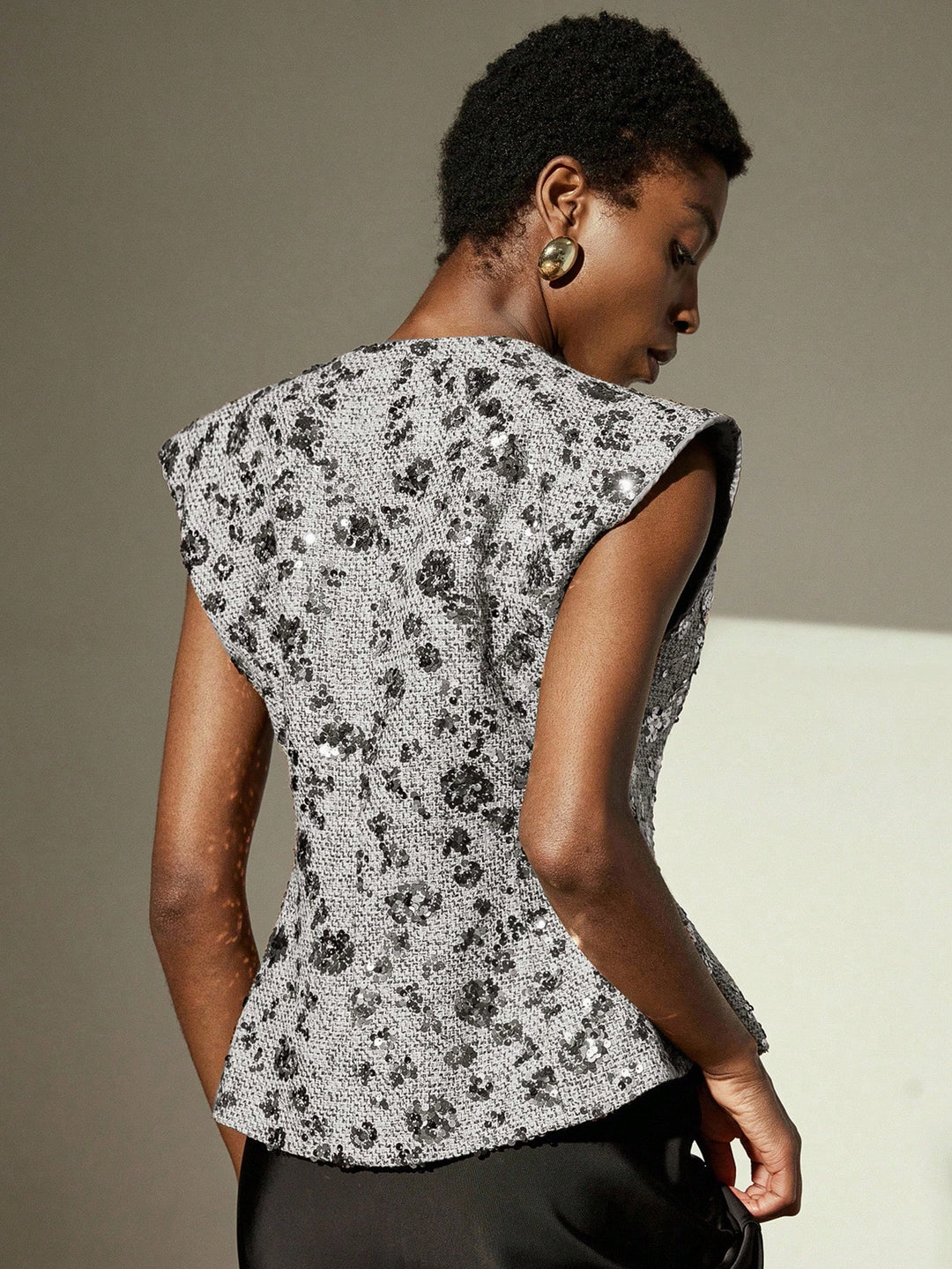 Top SHEIN, argintiu