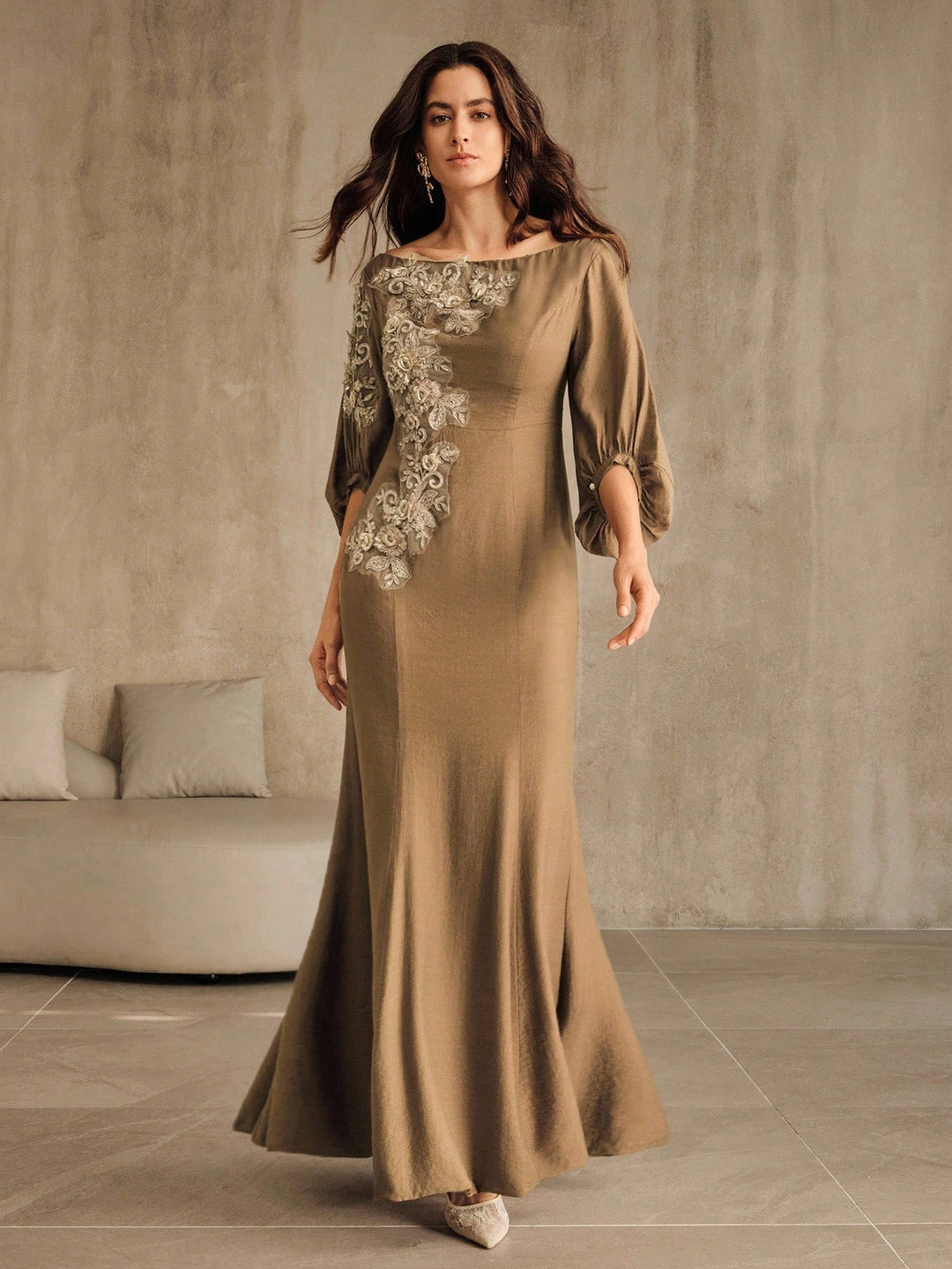 Rochie maxi SHEIN, maro