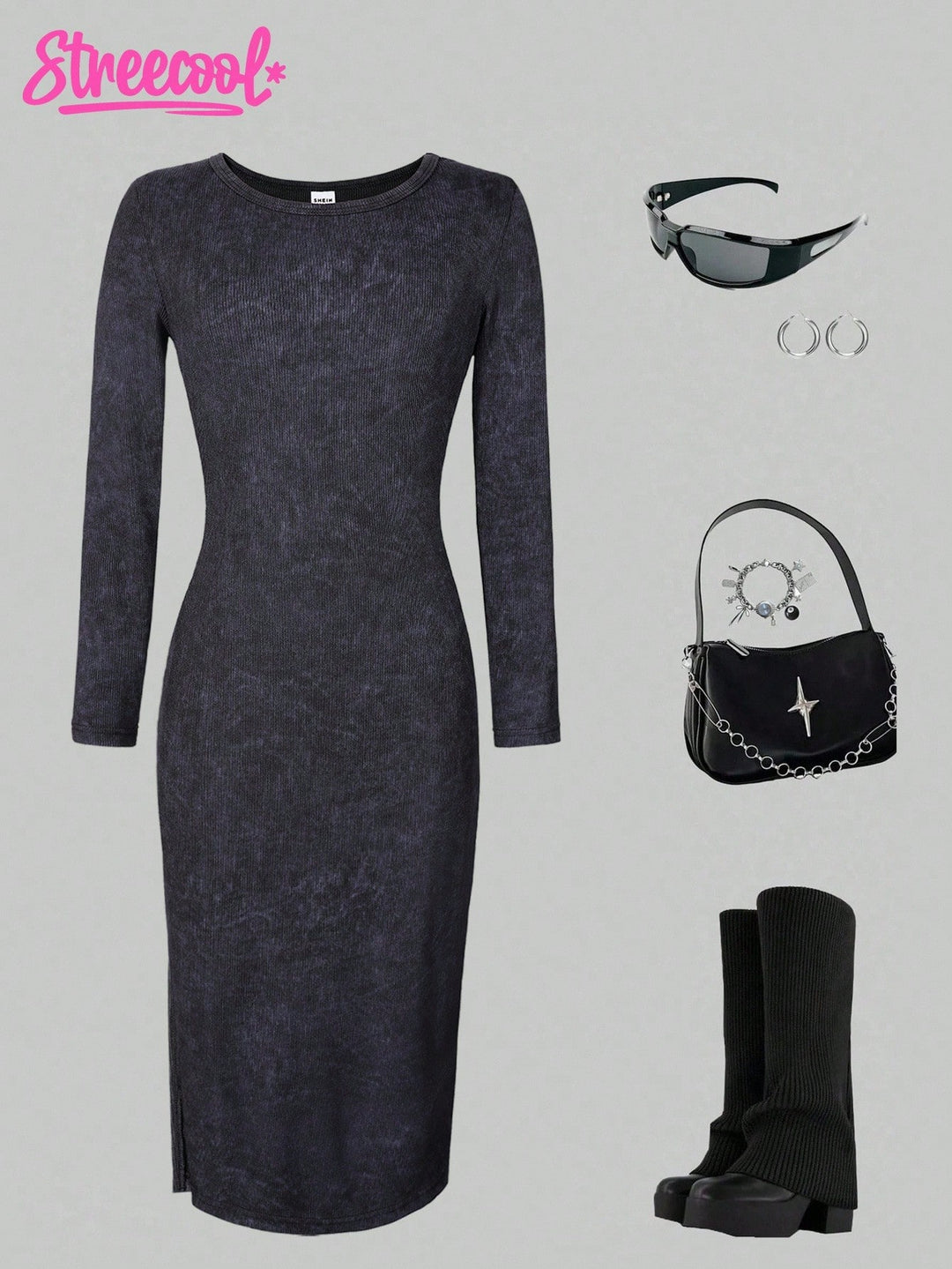 Rochie SHEIN, gri