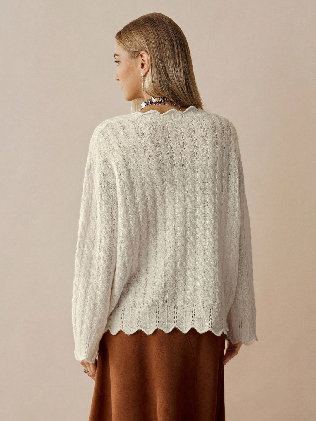Cardigan SHEIN, crem