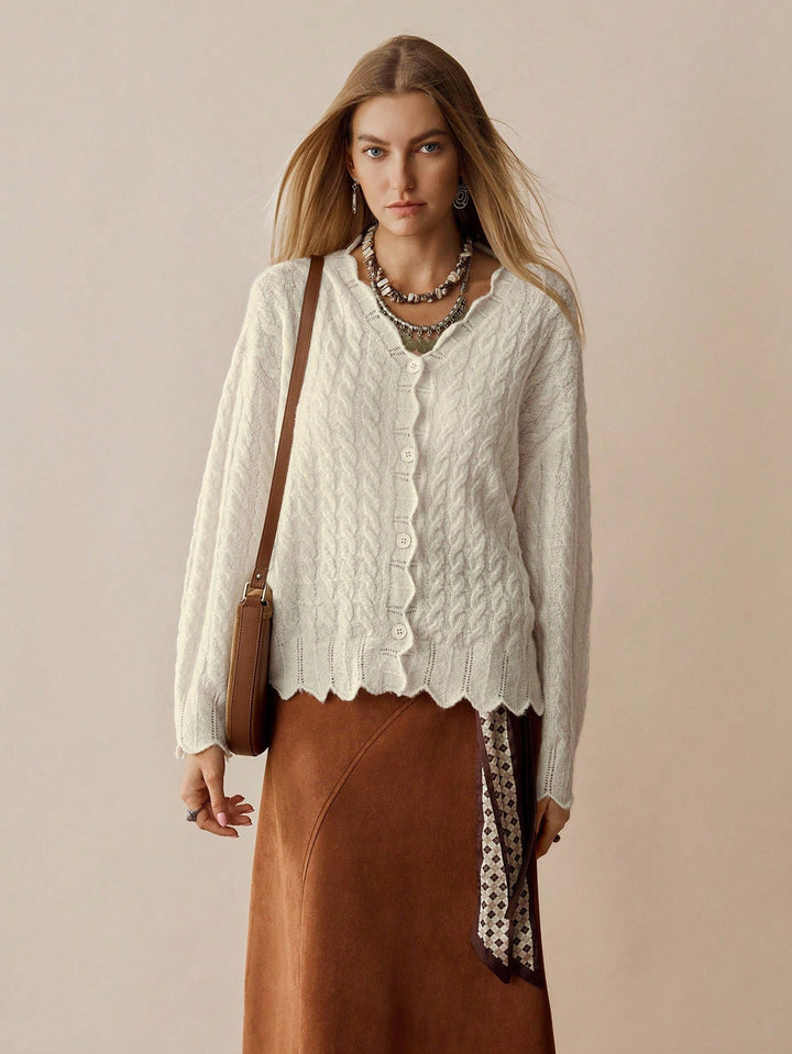 Cardigan SHEIN, crem