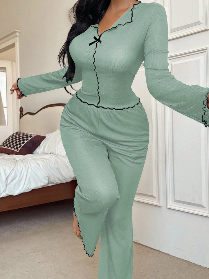 Set pijamale SHEIN, verde