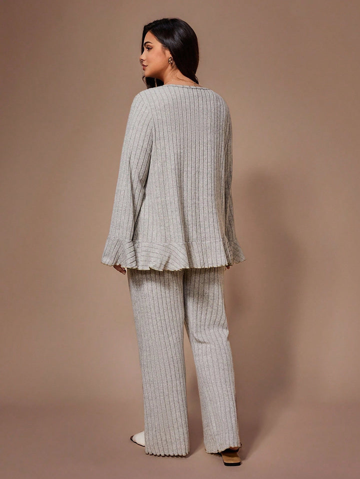 Compleu pijamale SHEIN, gri