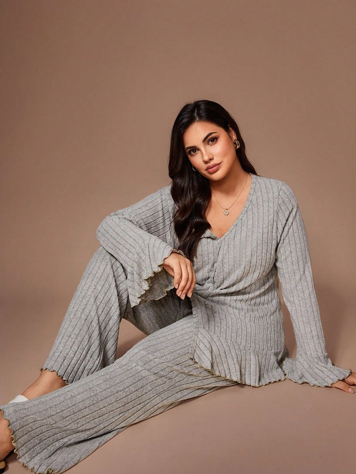 Compleu pijamale SHEIN, gri