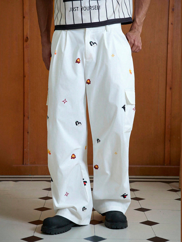 Pantaloni SHEIN, alb