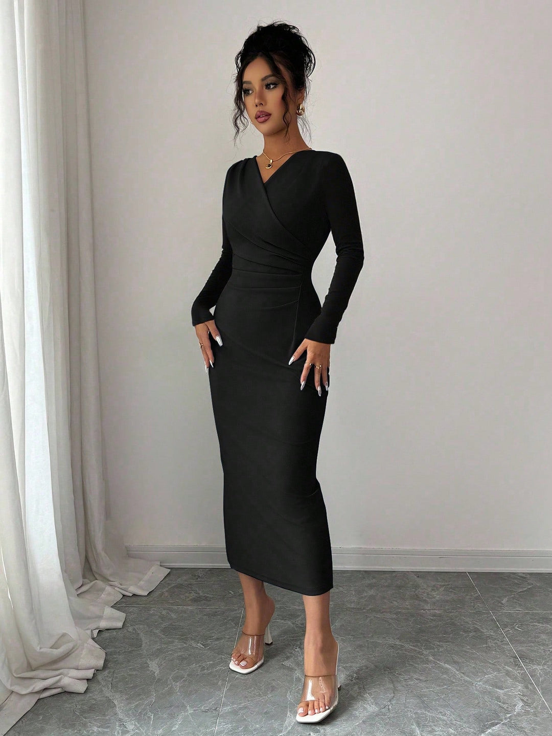 Rochie maxi SHEIN, negru