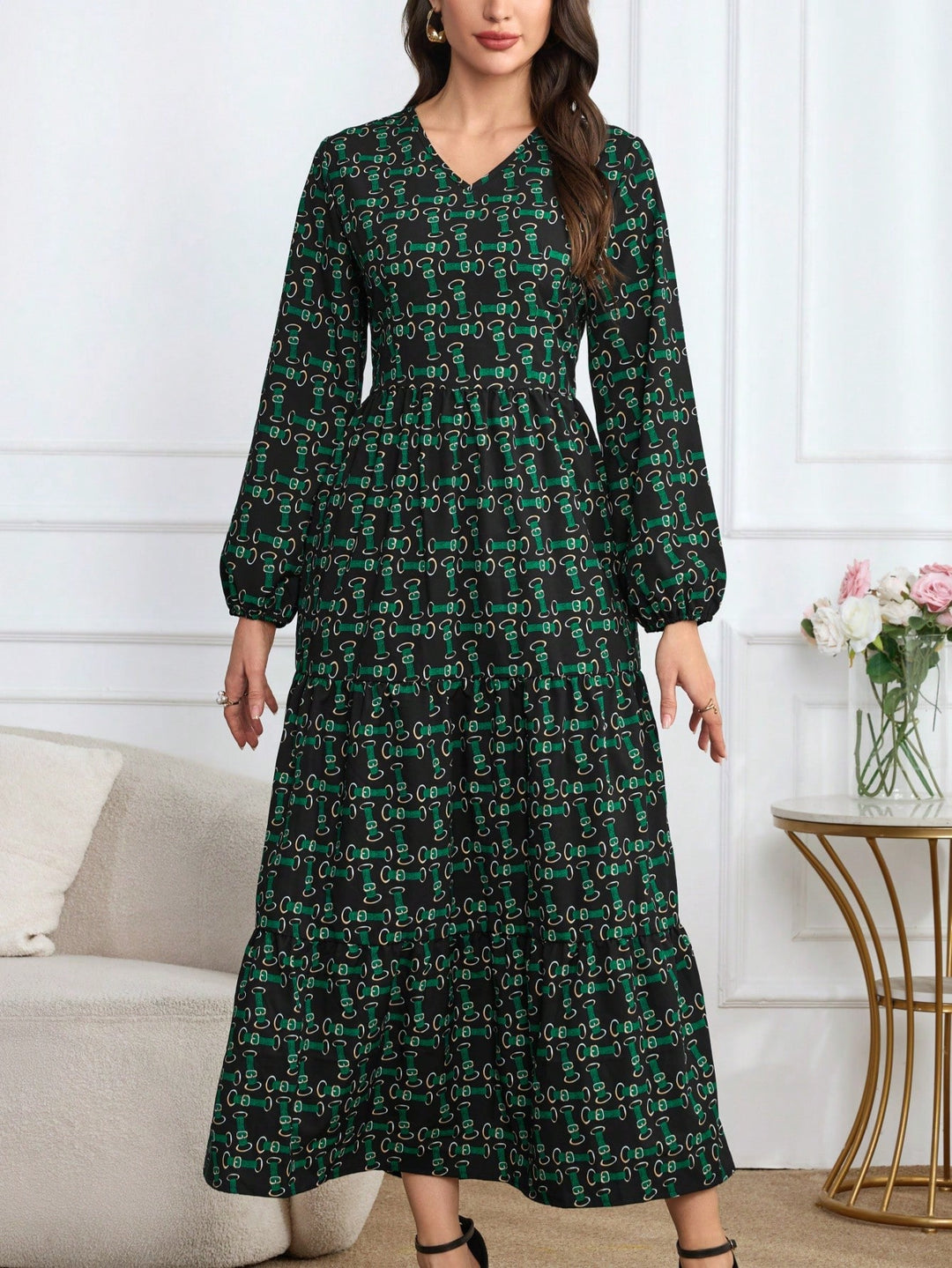 Rochie maxi SHEIN, mix culori