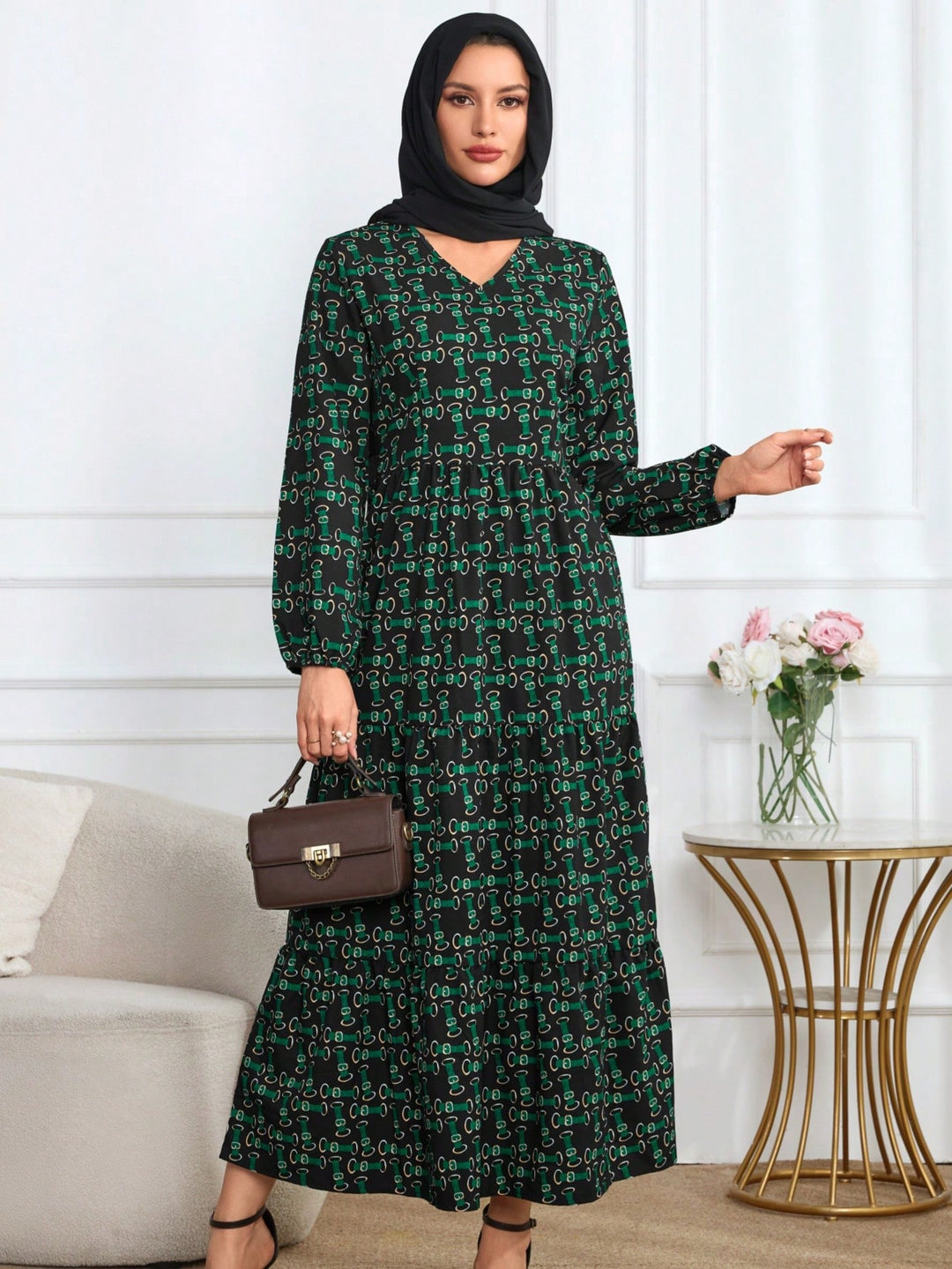Rochie maxi SHEIN, mix culori