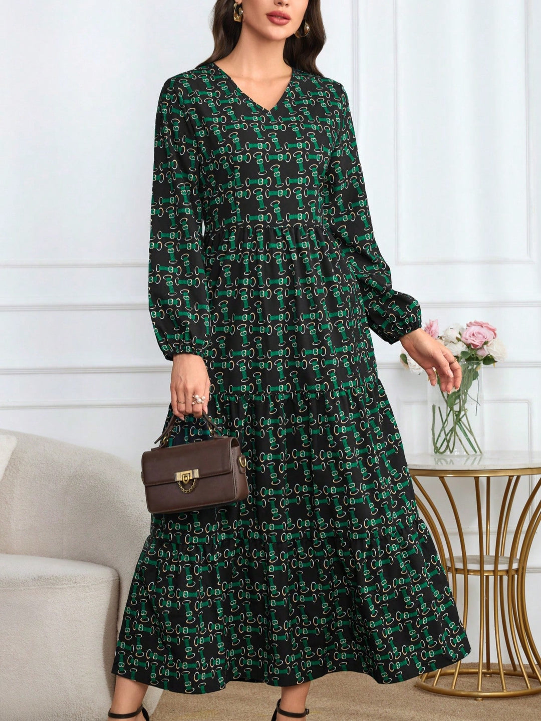 Rochie maxi SHEIN, mix culori