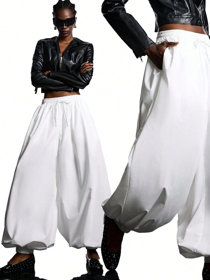 Pantaloni SHEIN, alb