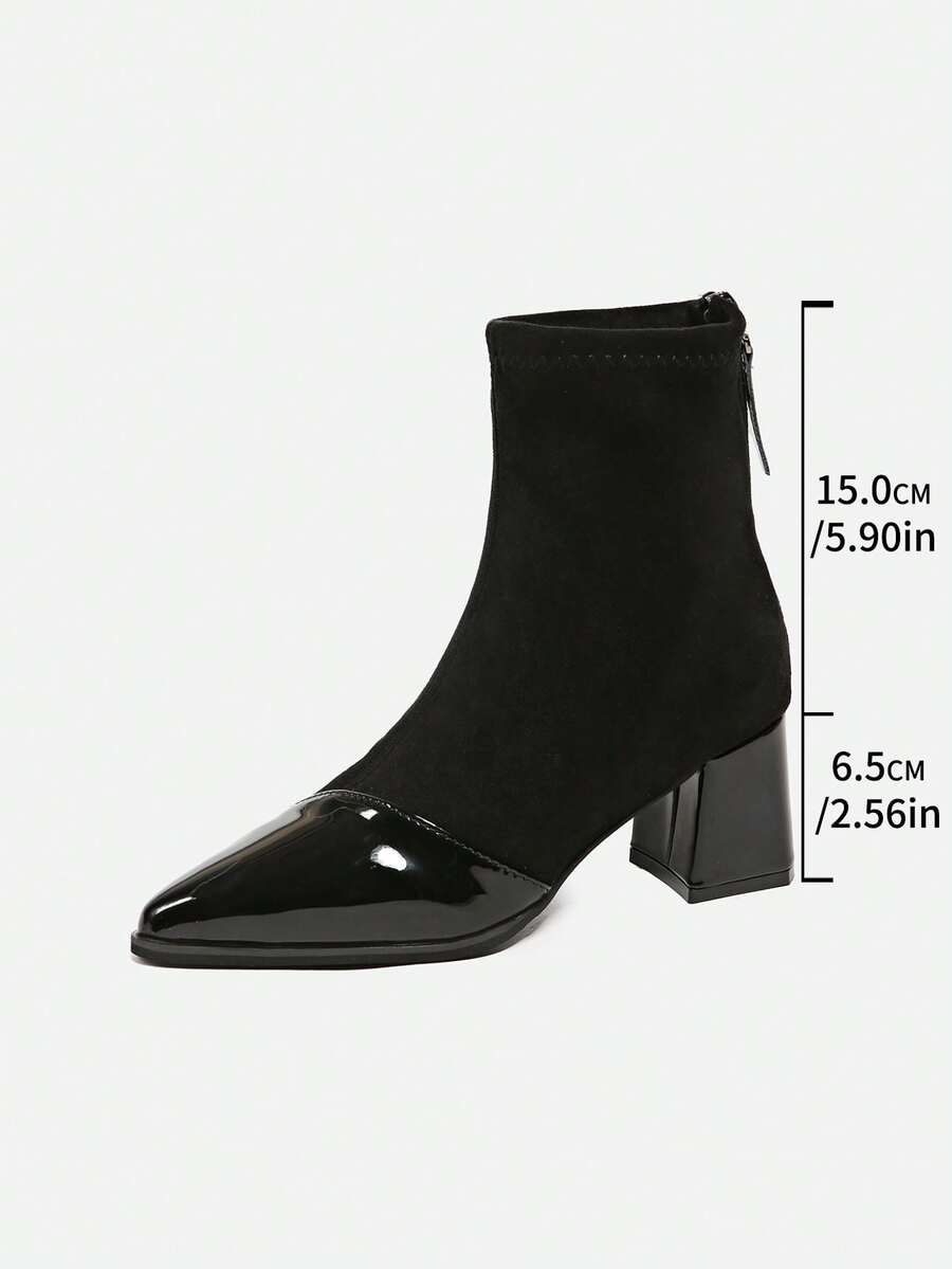 Botine cu toc SHEIN, negru