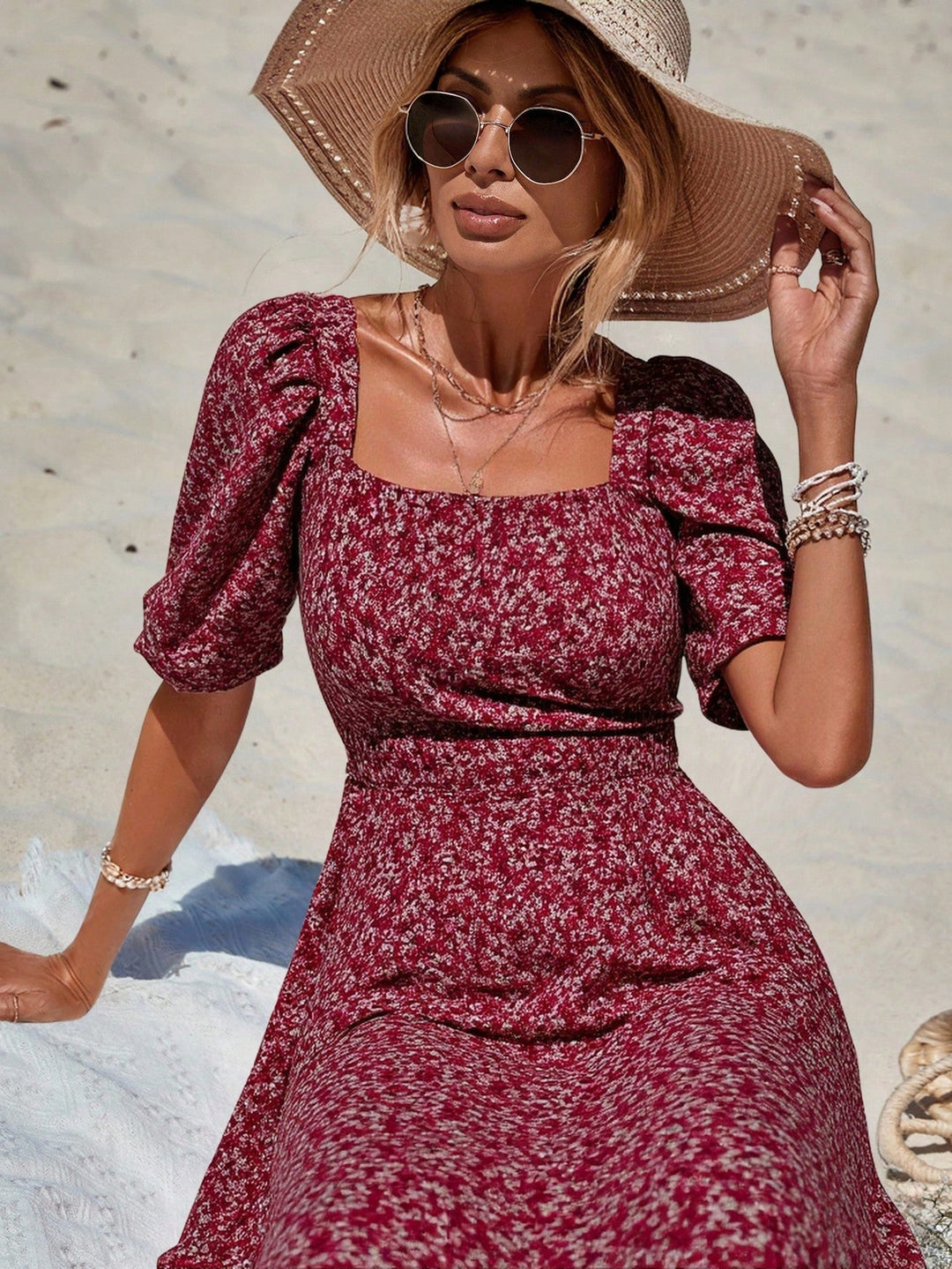 Rochie midi SHEIN, mix culori