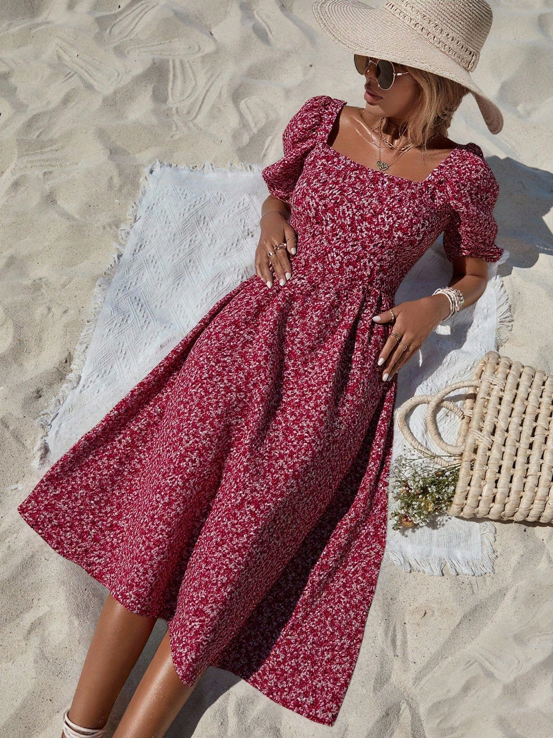 Rochie midi SHEIN, mix culori