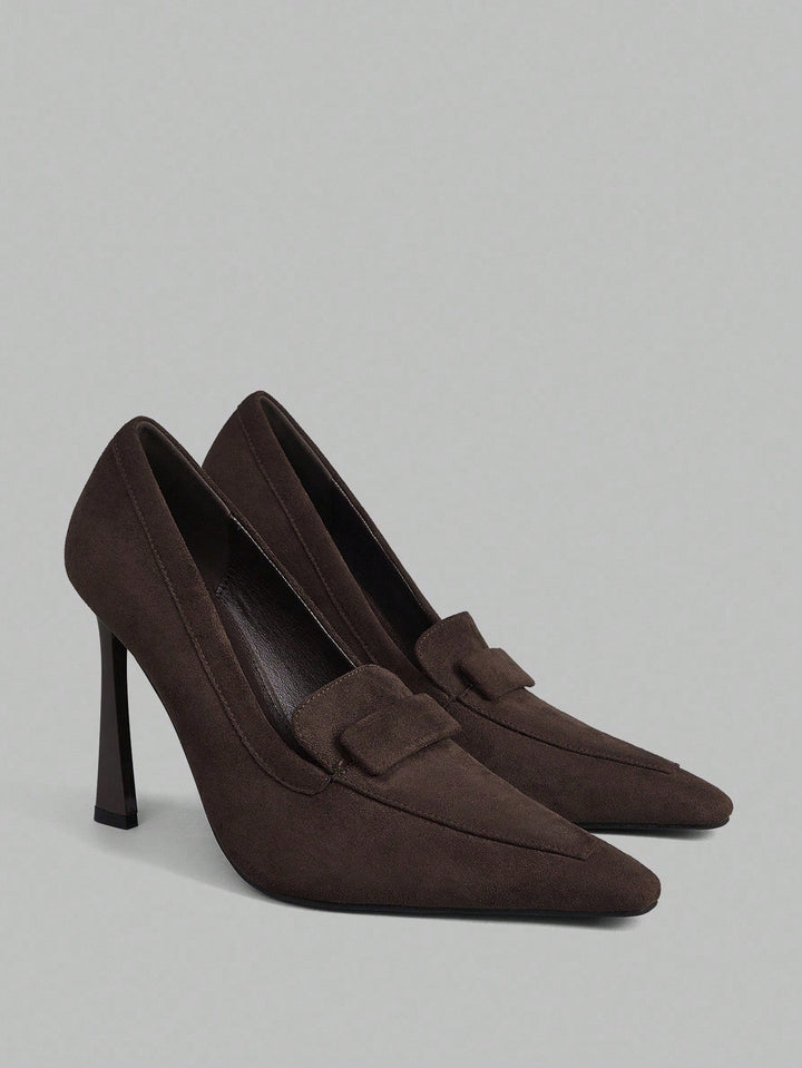 Pantofi cu toc SHEIN, maro