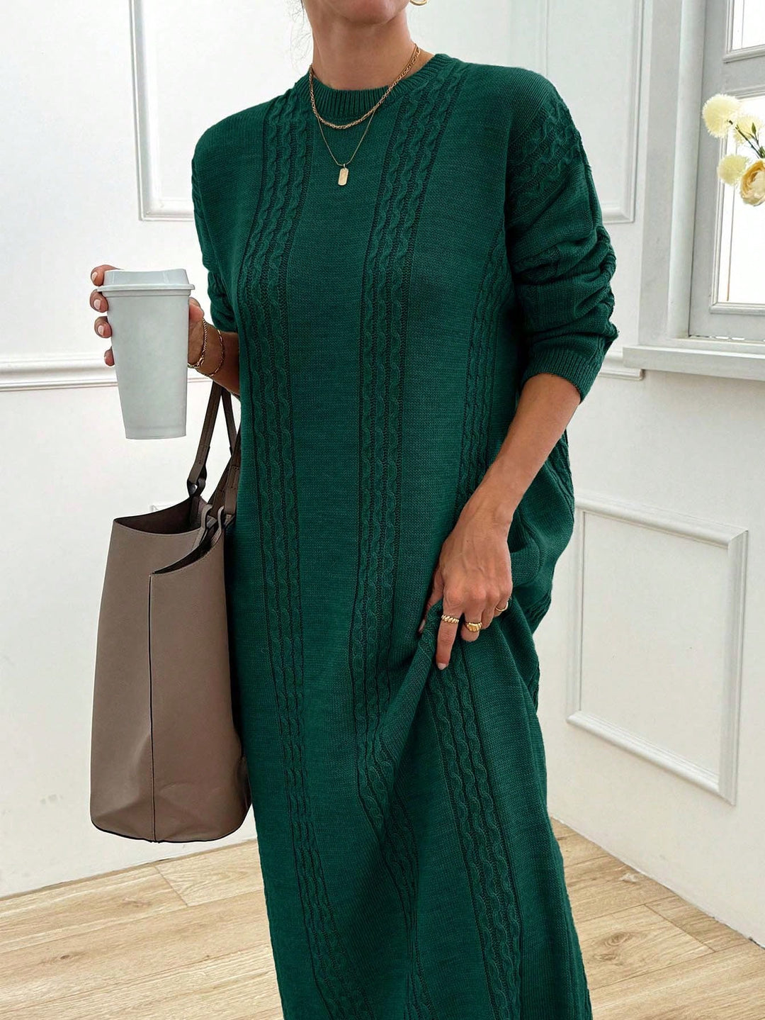 Rochie maxi SHEIN, verde