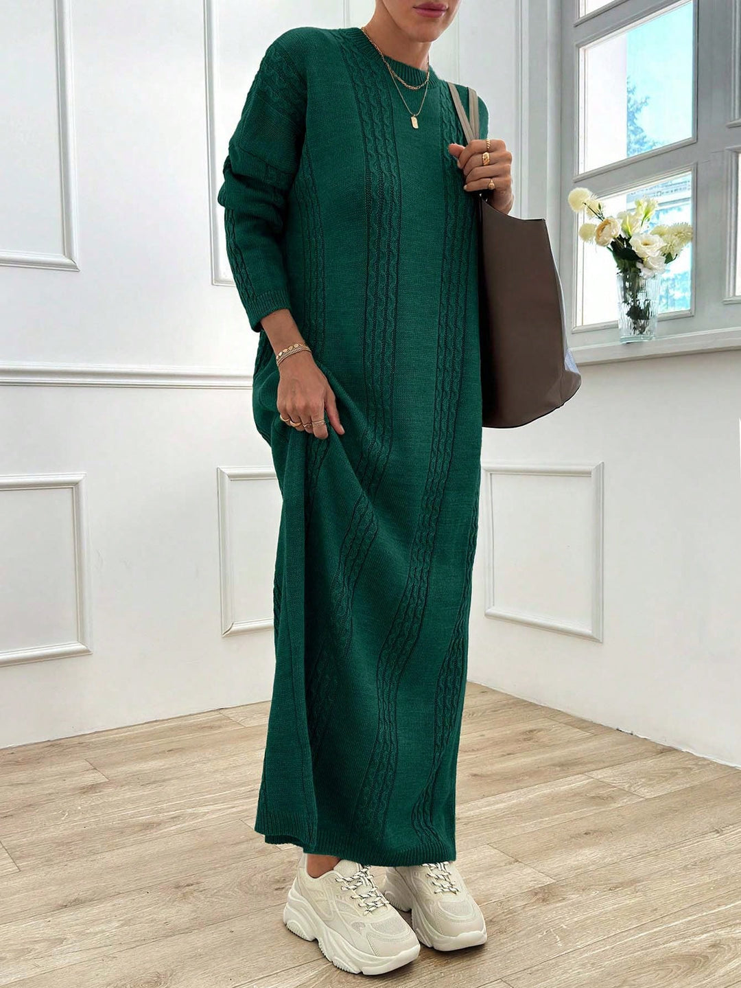 Rochie maxi SHEIN, verde