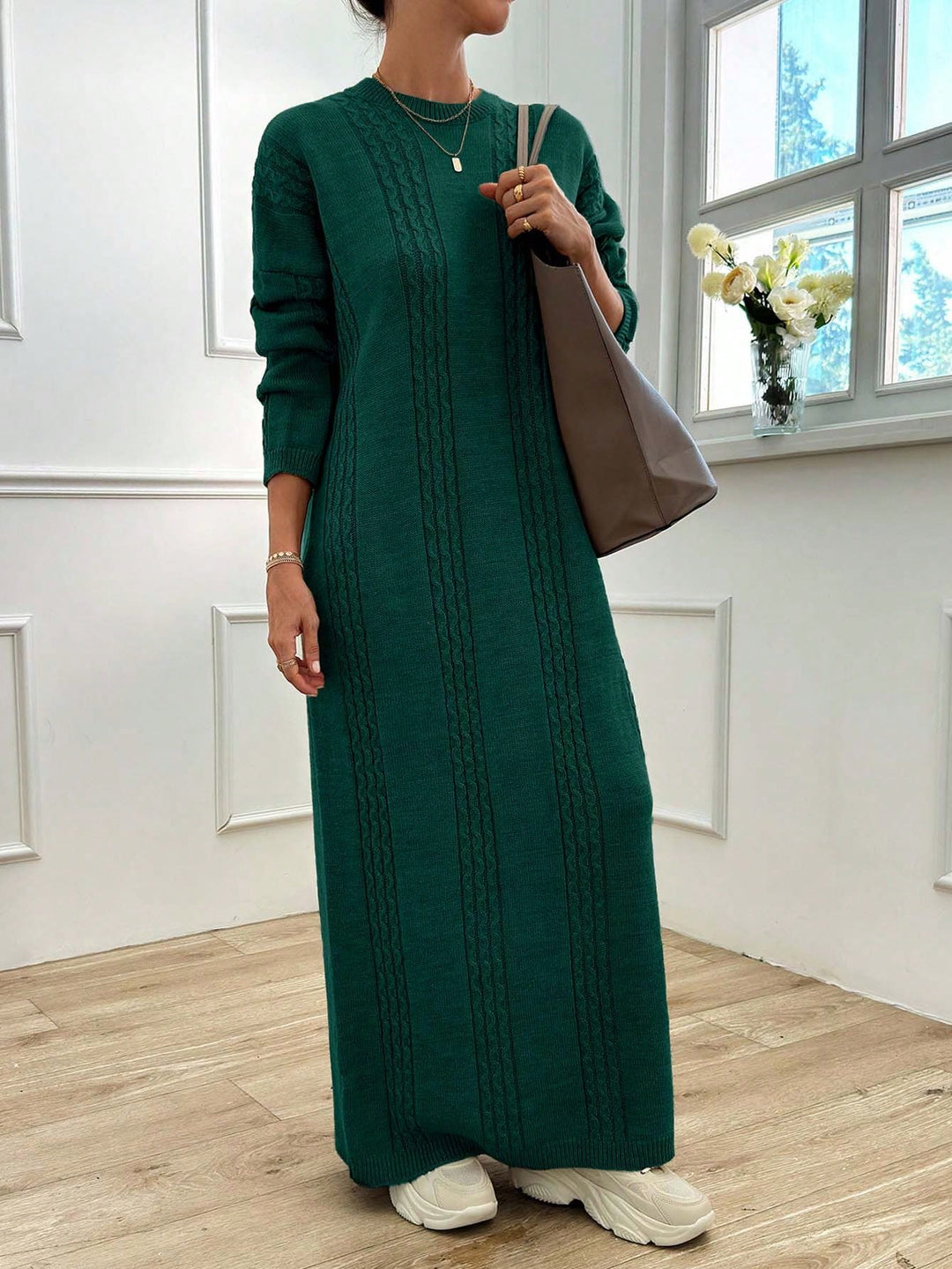 Rochie maxi SHEIN, verde