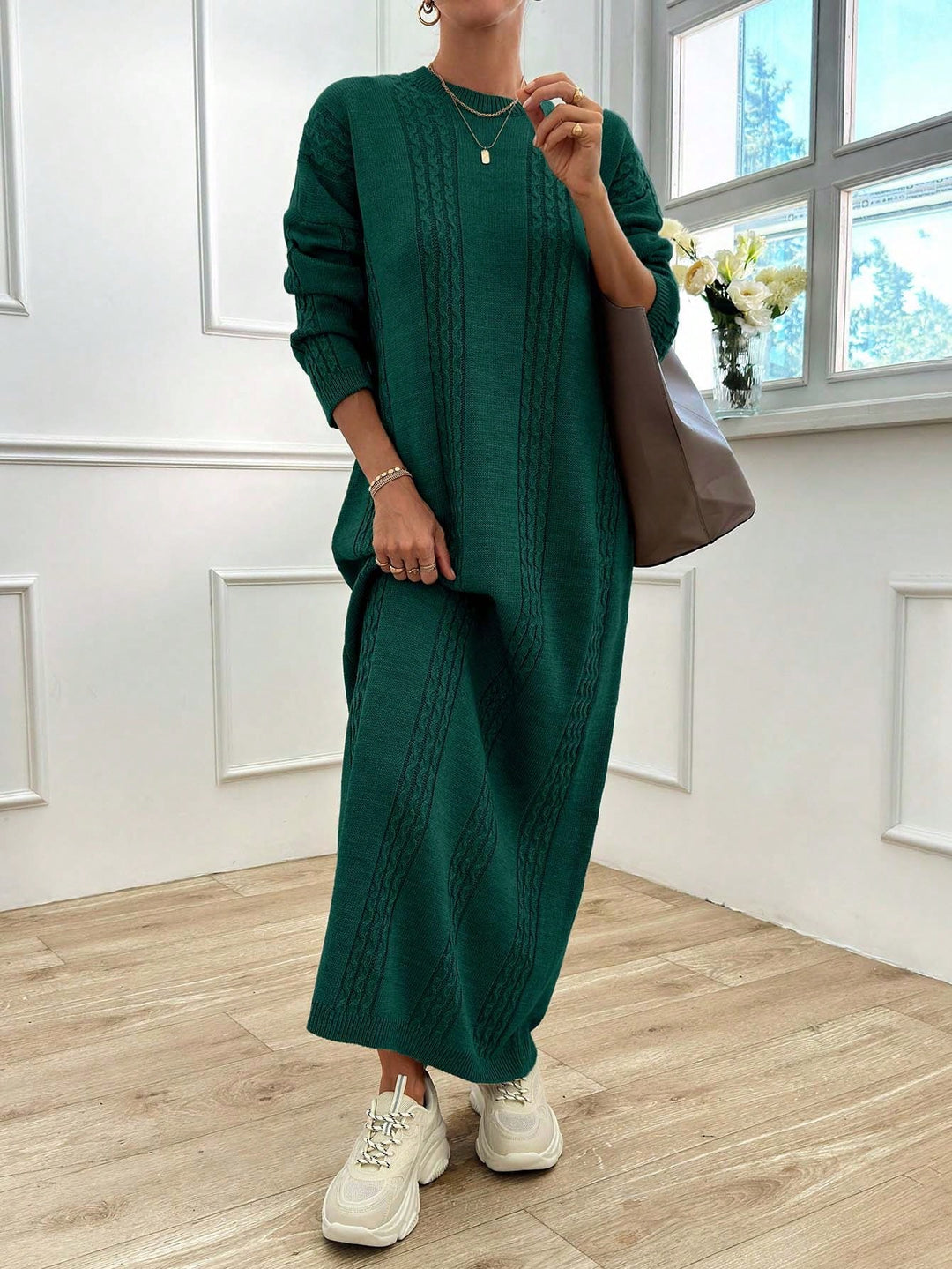 Rochie maxi SHEIN, verde