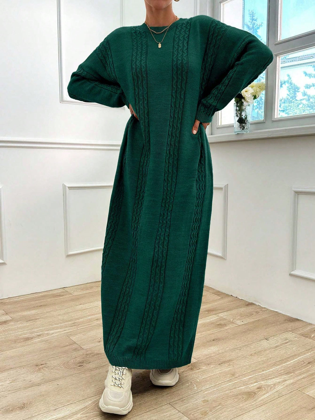 Rochie maxi SHEIN, verde