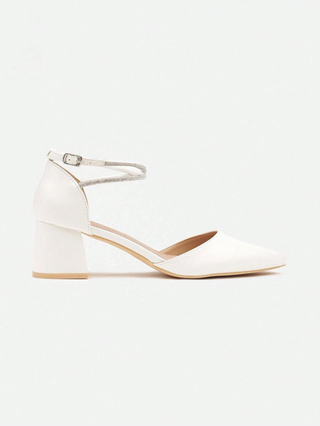 Pantofi cu toc SHEIN, alb