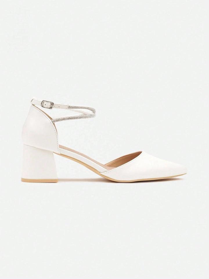 Pantofi cu toc SHEIN, alb