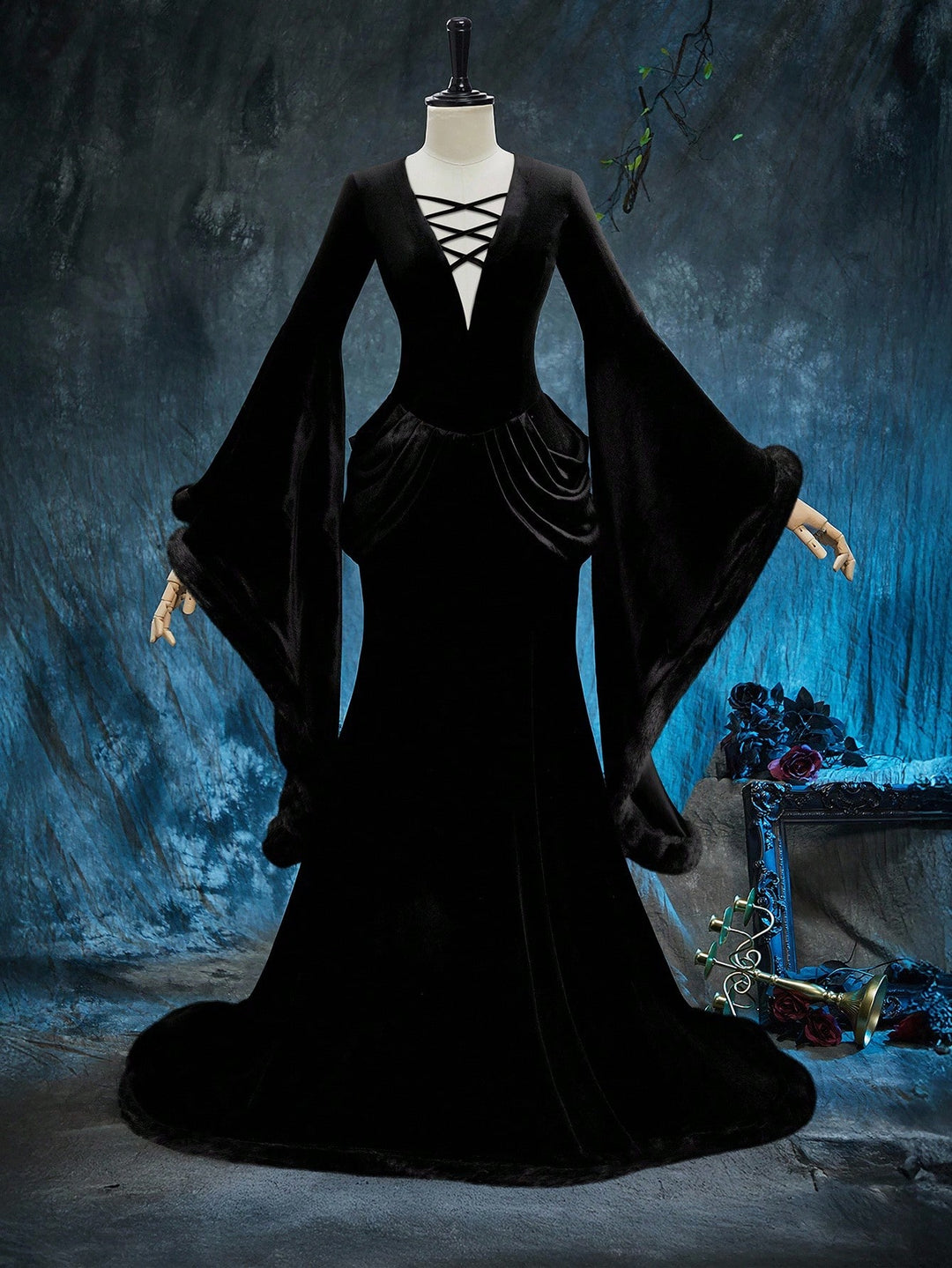 SHEIN maxi ruha, fekete