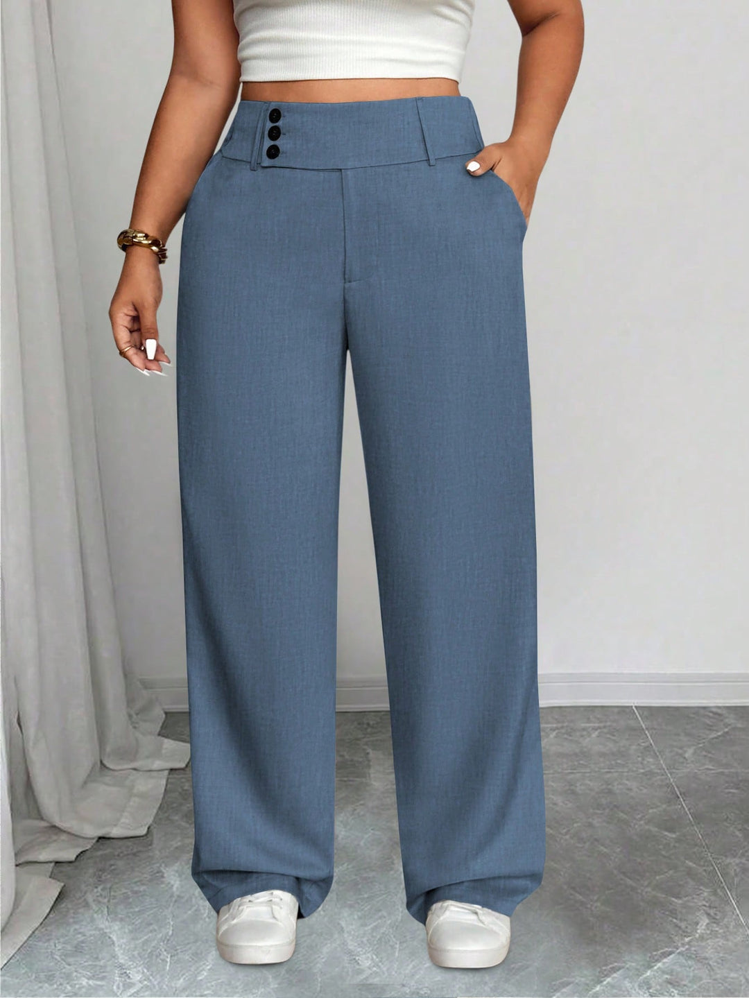Pantaloni SHEIN, albastru