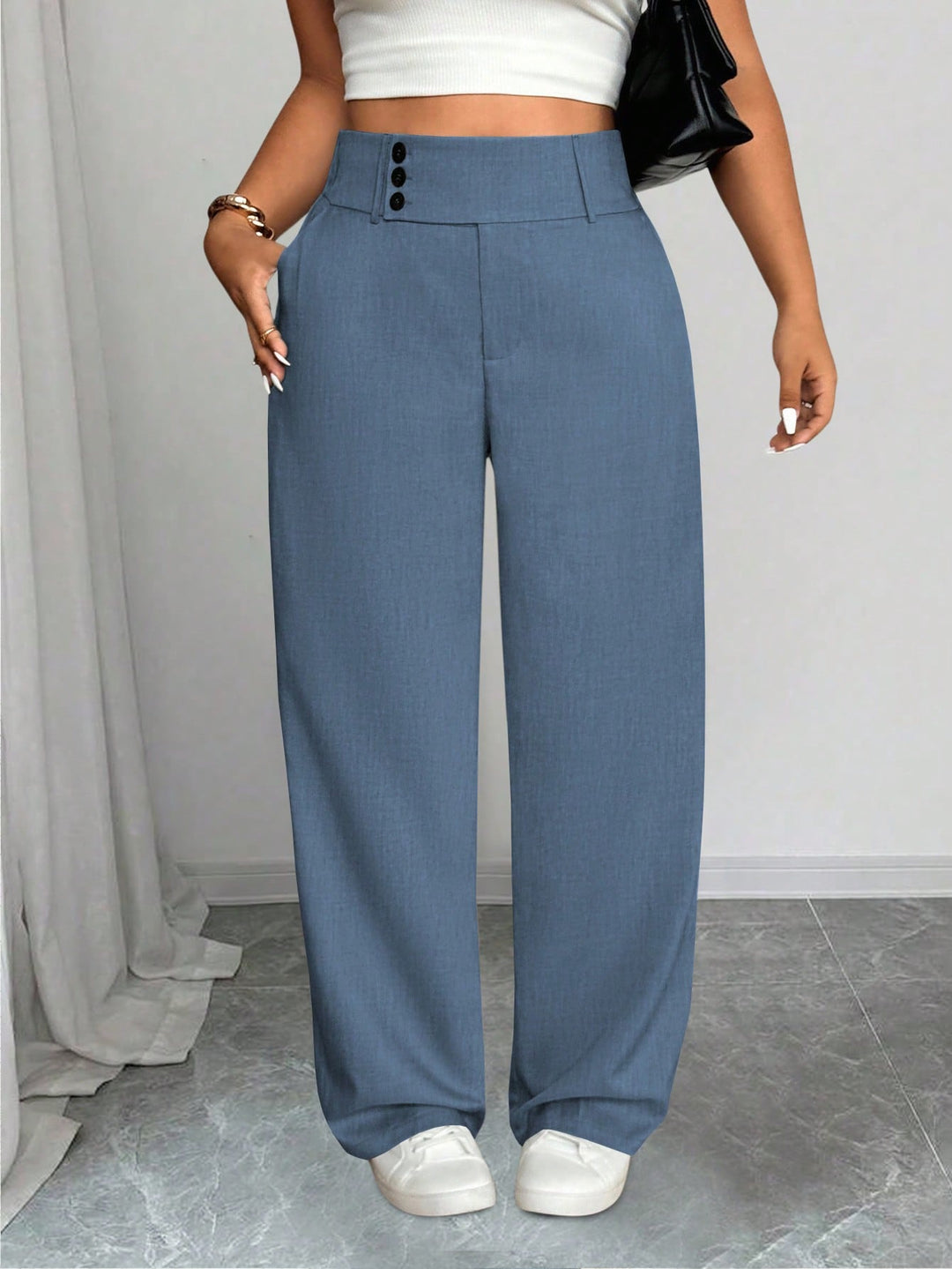 Pantaloni SHEIN, albastru