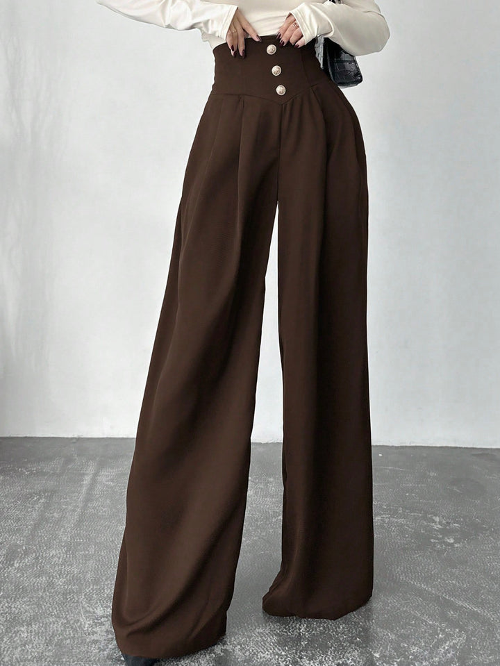 Pantaloni SHEIN, maro