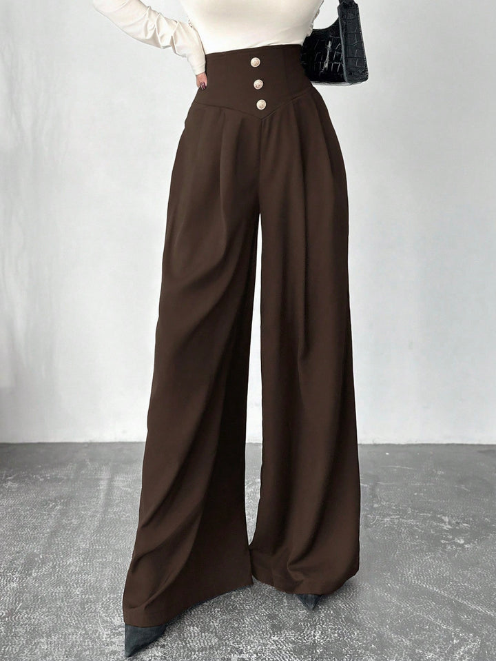 Pantaloni SHEIN, maro