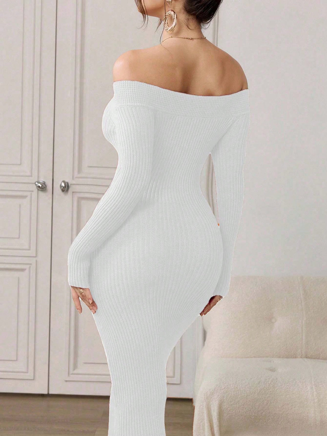 Rochie maxi SHEIN, alb