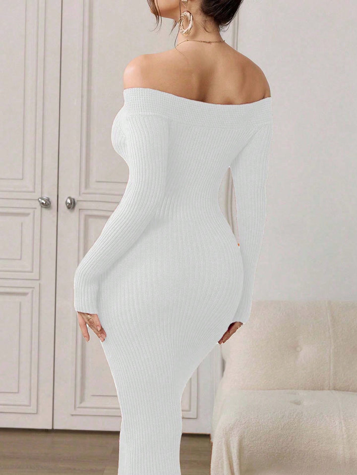 Rochie maxi SHEIN, alb