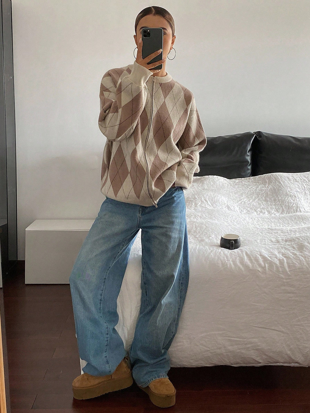 Cardigan SHEIN, maro
