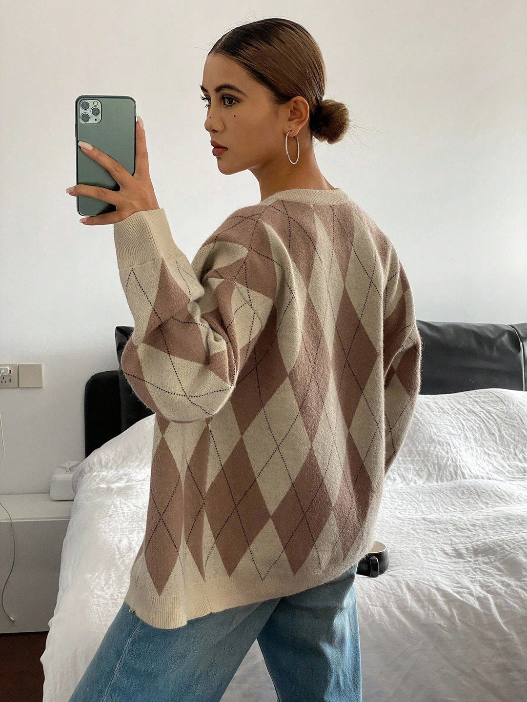 Cardigan SHEIN, maro