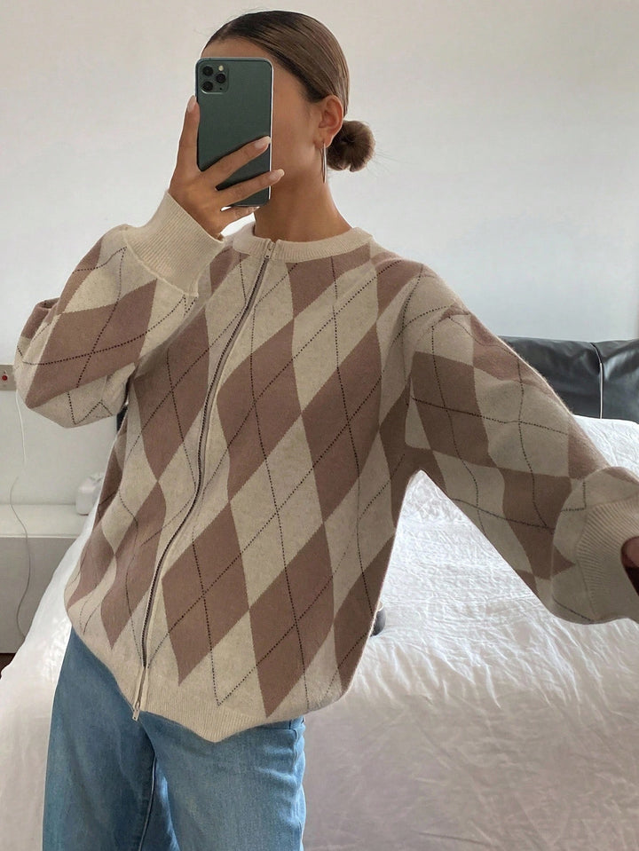 Cardigan SHEIN, maro