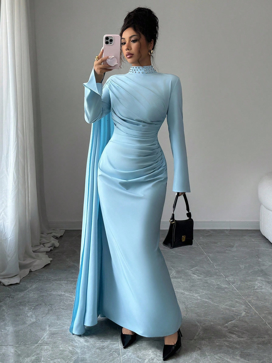 Rochie maxi SHEIN, albastru
