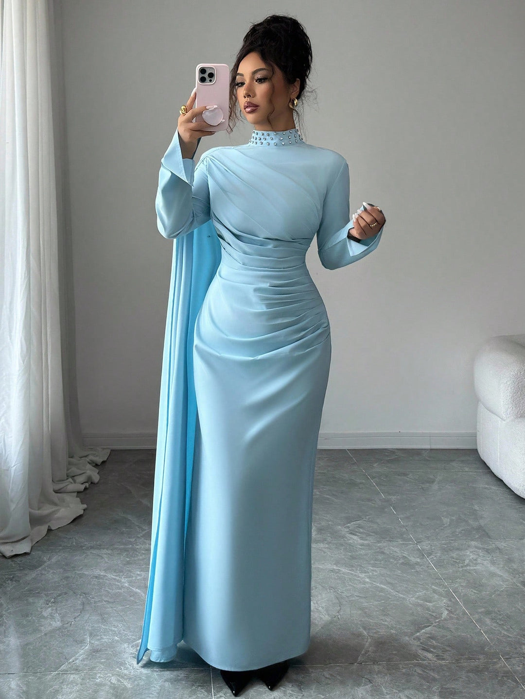 Rochie maxi SHEIN, albastru