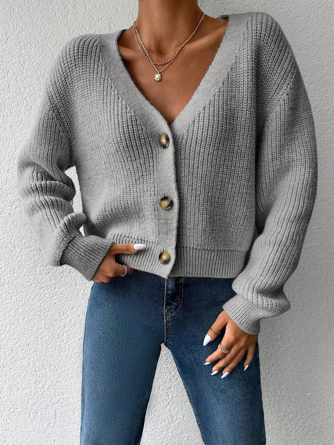 Cardigan SHEIN, gri