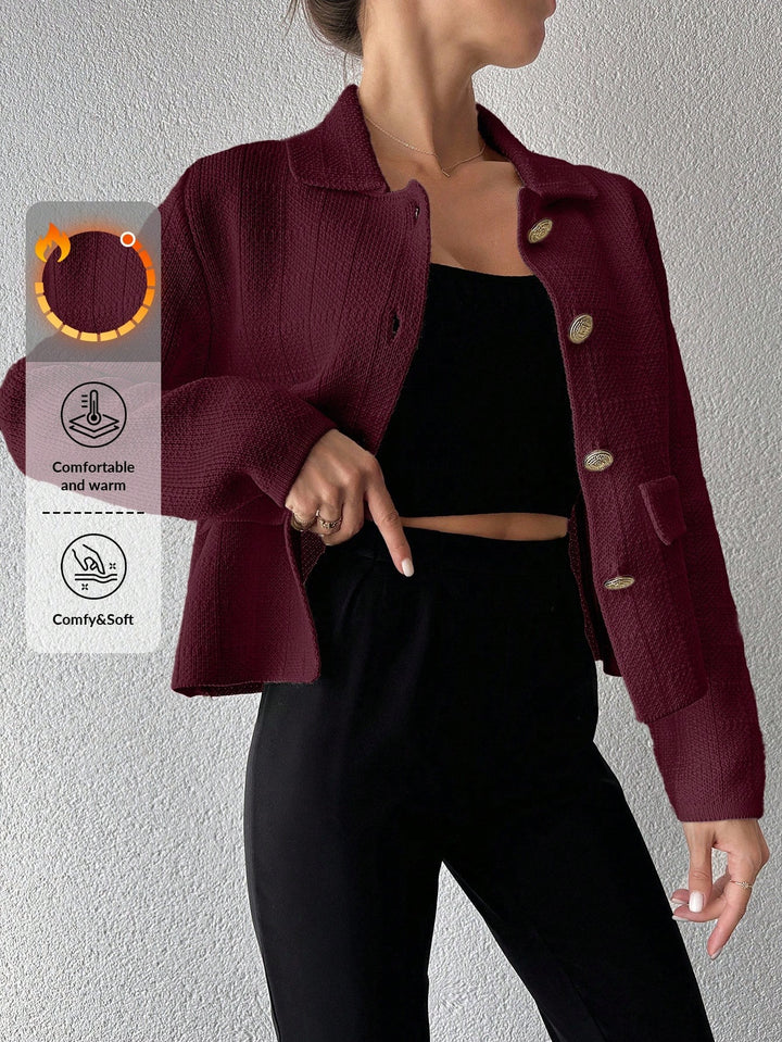 Cardigan SHEIN, vișiniu