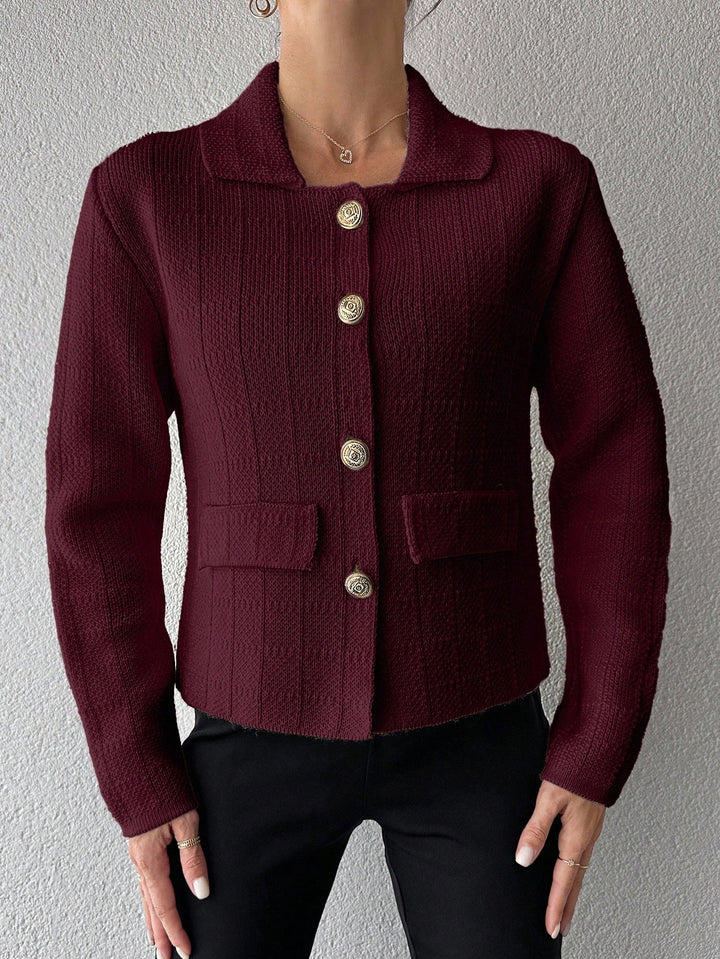 Cardigan SHEIN, vișiniu