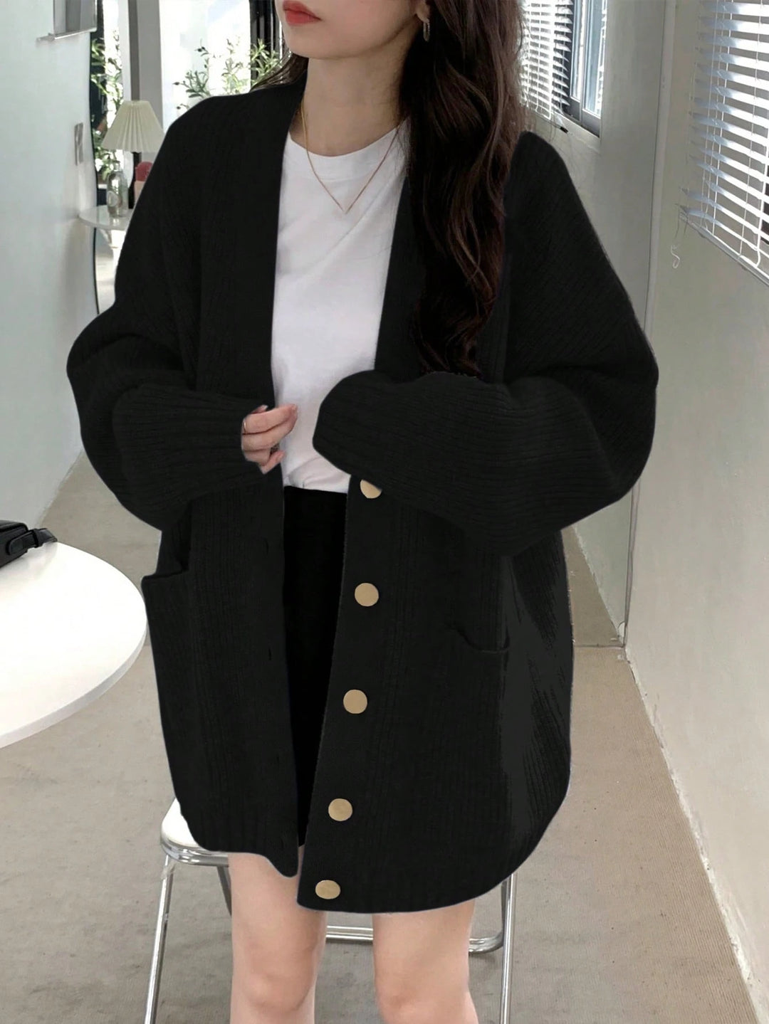 Cardigan SHEIN, negru