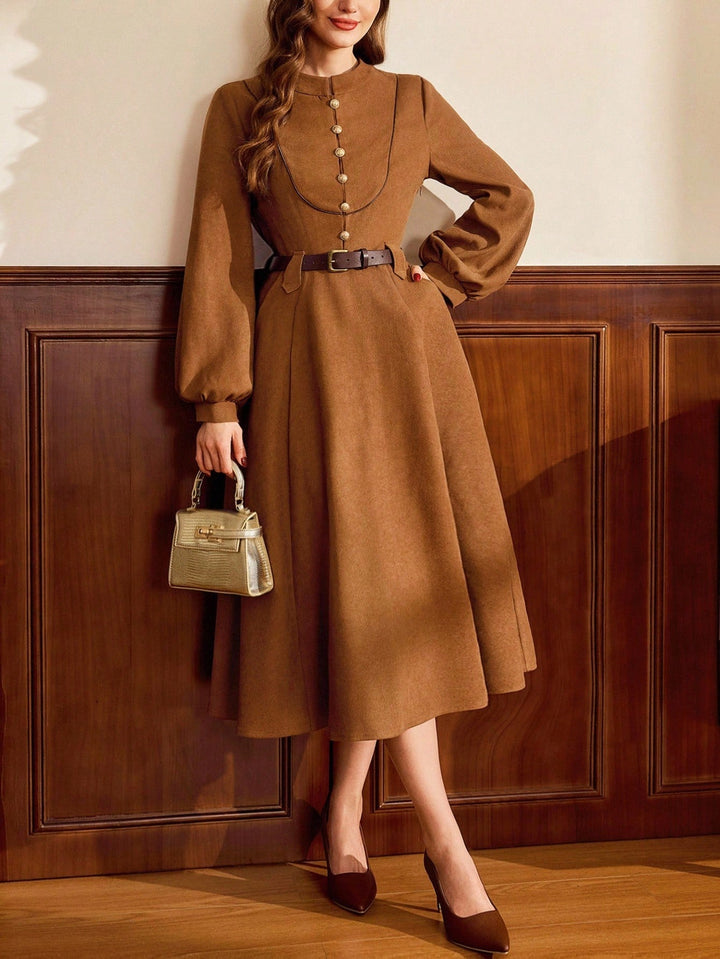 Rochie midi SHEIN, maro