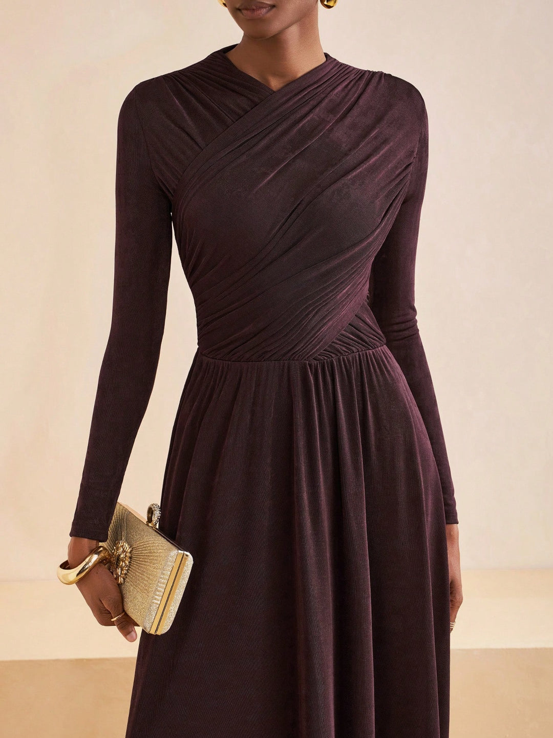 Rochie maxi SHEIN, maro