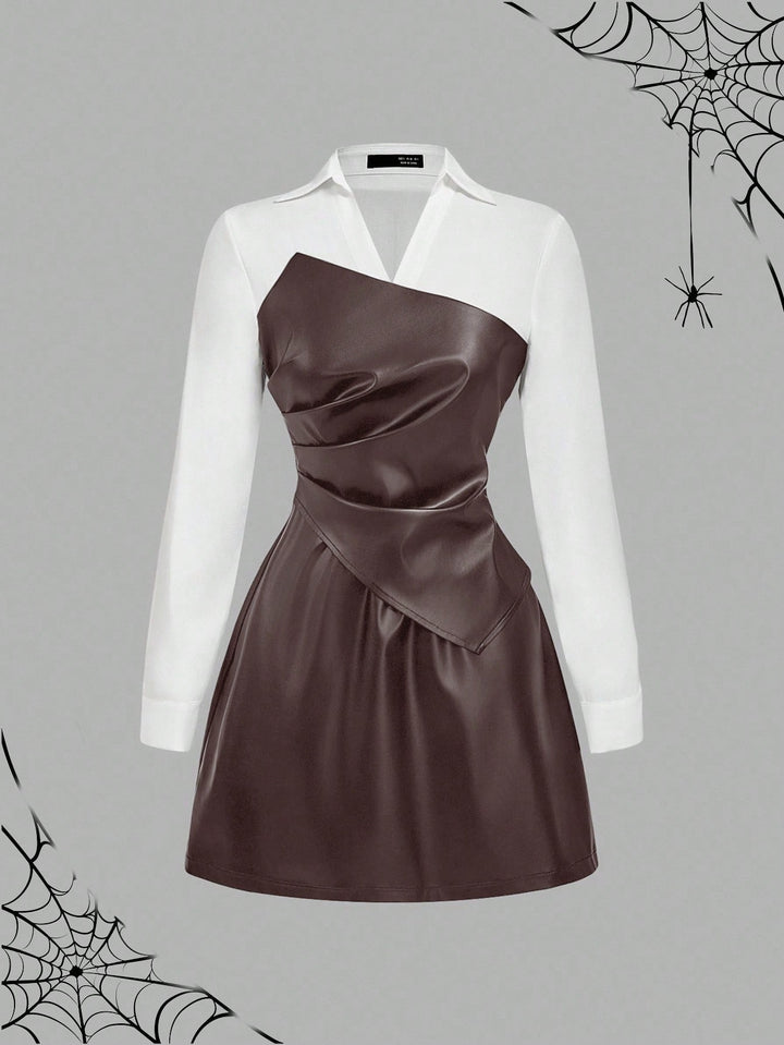 Rochie scurtă SHEIN, maro
