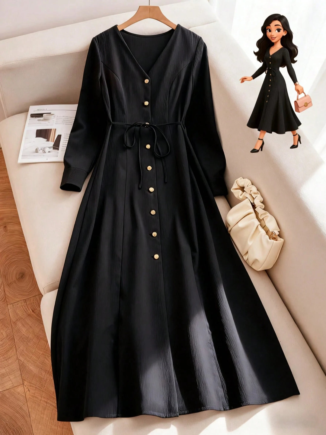 Rochie maxi SHEIN, negru