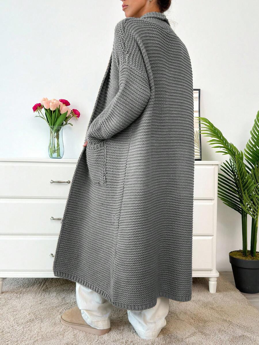 Cardigan lung  SHEIN, gri