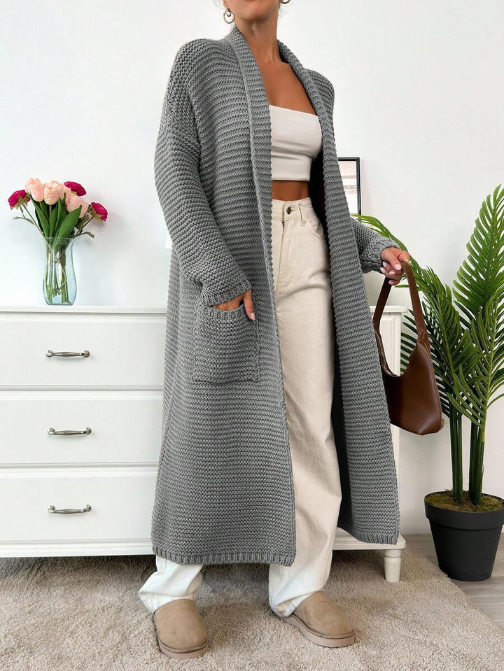 Cardigan lung  SHEIN, gri