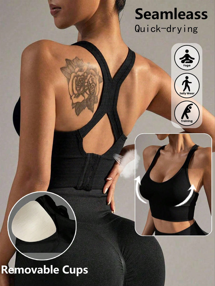 Bustieră sport SHEIN, negru